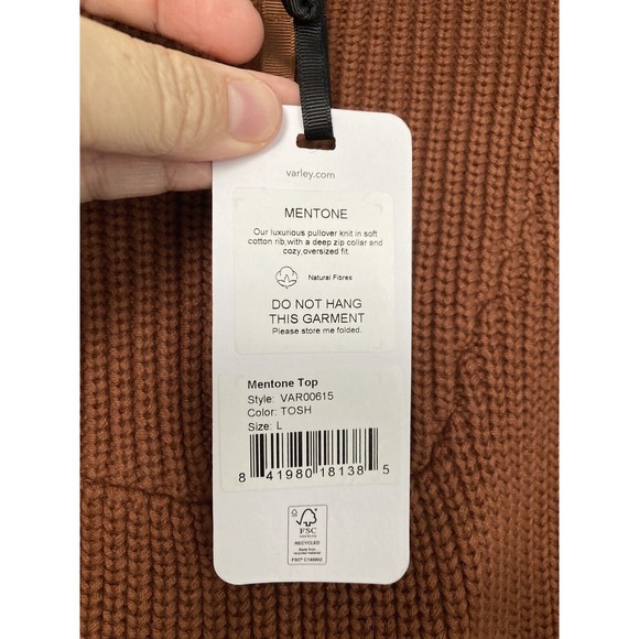 Varley Brown Cowl Neck Sweater - Picture 6 of 9